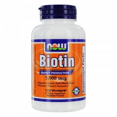 NOW Foods Biotin 5000 mcg - 120 Vcaps bottle