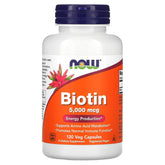 Now Foods Biotin 5 mg Vegetarian Capsules bottle - 120 count