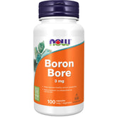 NOW Foods Boron 3 mg bottle label