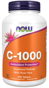 Now Foods C-1000 Vitamin C-1000 Sustained Release with Rose Hips bottle front