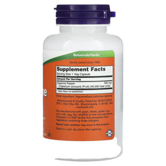 Close-up image of Now Foods Cayenne 500mg 100 Vcaps capsules