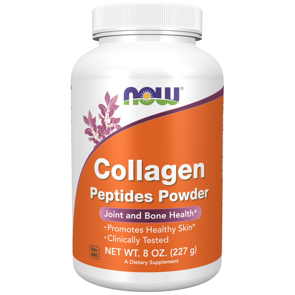 NOW Foods Collagen Peptides Powder 8 oz container front view