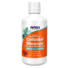 NOW Foods Colloidal Minerals Raspberry bottle front 32 oz