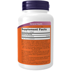 NOW Foods CoQ10 100 mg label