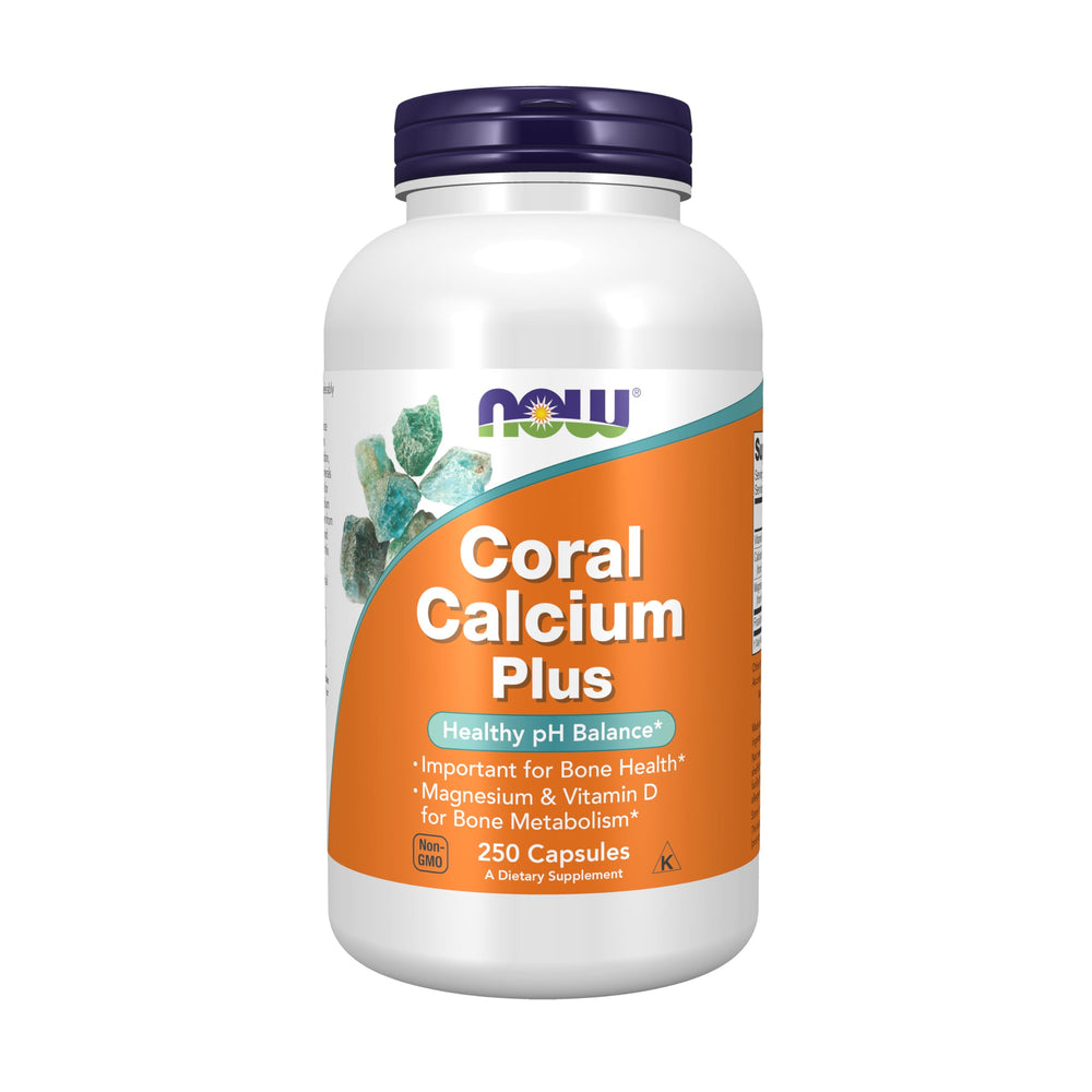 NOW Foods Coral Calcium Plus bottle and label