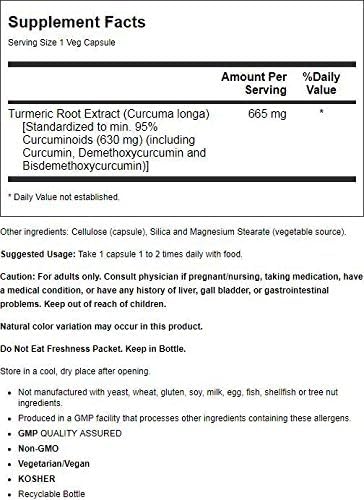 NOW Foods Curcumin Ext 95% 700mg bottle label and UPC