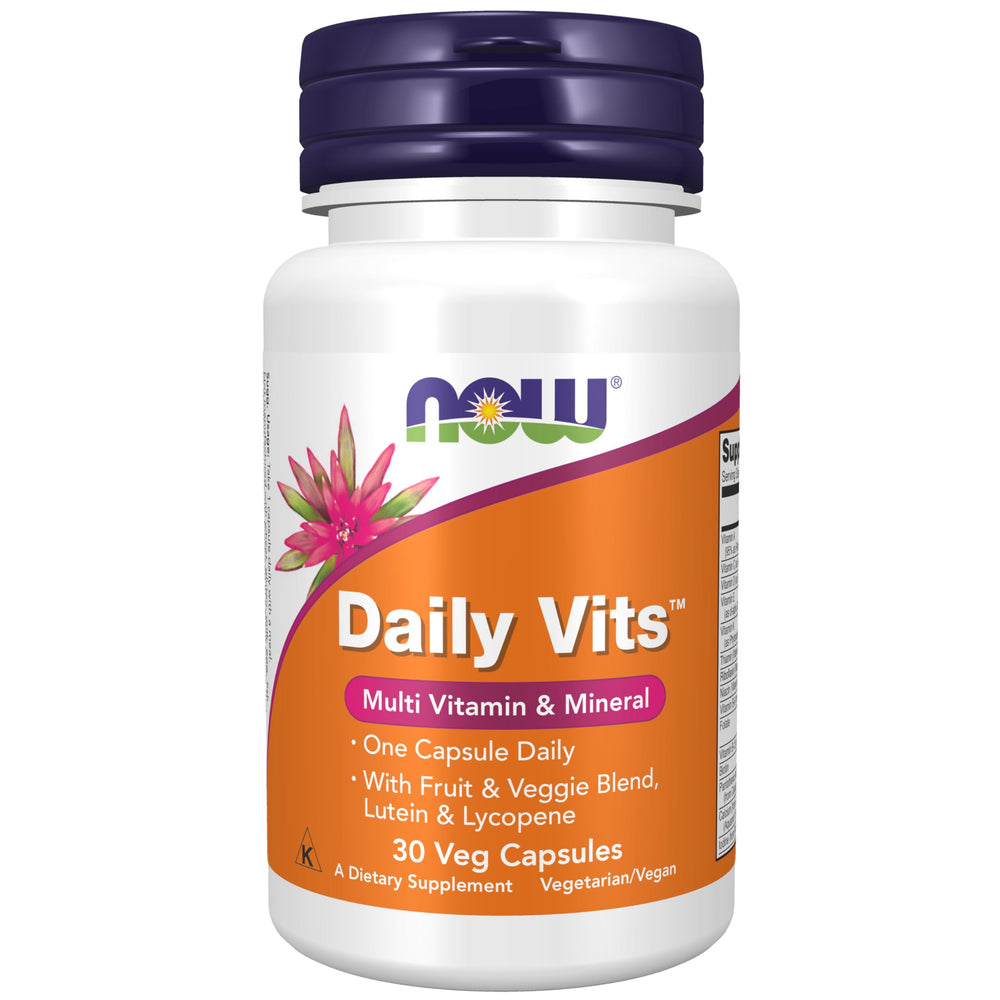 NOW Foods Daily Vits bottle with Fruit & Veggie Blend label