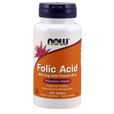 NOW Foods Folic Acid 800 mcg bottle - front view