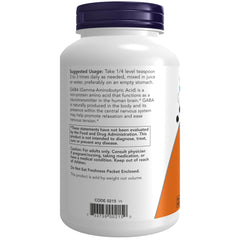 GABA powder 6 oz packaging label
