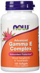 Now Foods Gamma E Complex 120 Softgels bottle and label