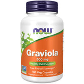 NOW Foods Graviola 500 mg Veg Capsules bottle front view