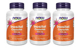 NOW Foods Inositol 500mg bottle Pack of 3 – 300 capsules total