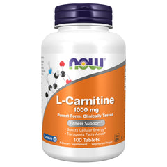 NOW Foods L-Carnitine 1,000 mg tablets – front view