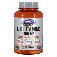 NOW Foods L-Glutamine 1000 mg bottle on white background