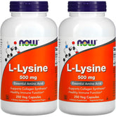Two NOW Foods L-Lysine 500 mg bottles (Pack of 2) - product hero