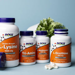 Packaging of NOW Foods L-Ornithine 120 Veg Capsules