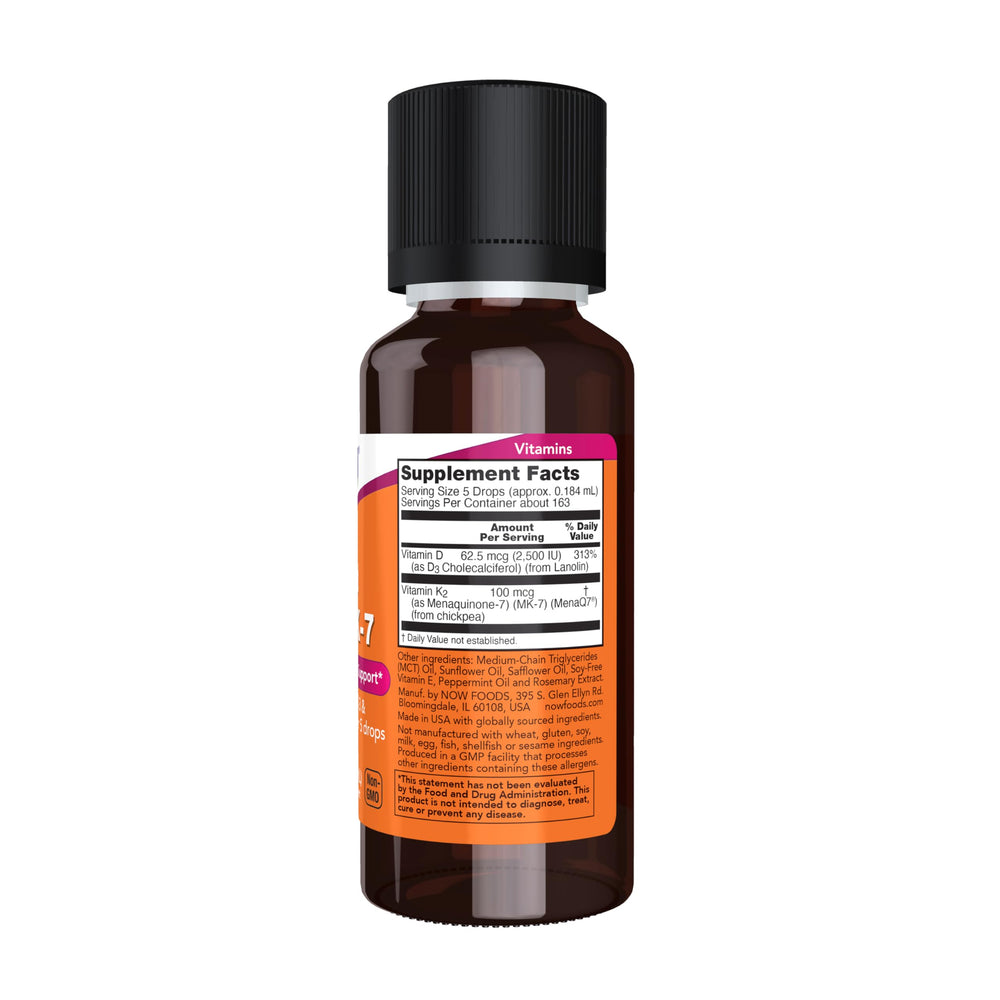 D3 and K2 label close-up