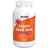 NOW Foods Liquid Multi Gels bottle with lutein and lycopene