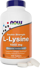 Now Foods L-Lysine 1000mg tablet bottle front