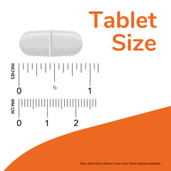 L-Lysine 1000 mg tablets shown in profile on white background