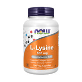 NOW Foods L-Lysine 500 mg bottle front label