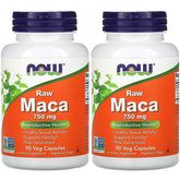Now Foods Maca Raw 750 mg 2-Pack – 90 Veggie Caps bottle front