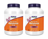 NOW Foods Melatonin 10 mg Extra Strength bottle - front view (Pack of 2)