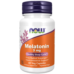 NOW Foods Melatonin 3 mg bottle with label