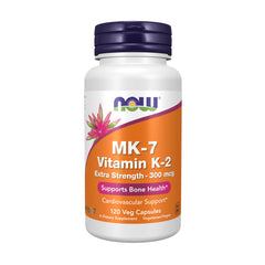 NOW Foods MK-7 Vitamin K2 300 mcg bottle on display