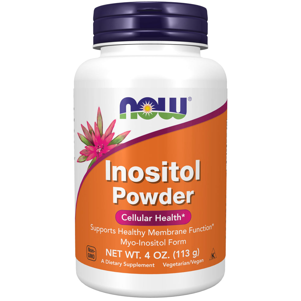 NOW Foods front label showing myo‑inositol powder and benefits