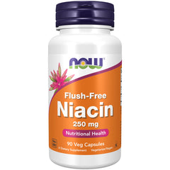 NOW Foods Niacin 250 mg Flush-Free bottle front label