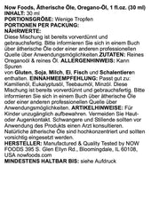 NOW Foods Oil Of Oregano 25% 1 oz bottle with packaging