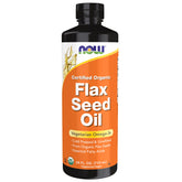 NOW Foods Organic Flax Seed Oil 24 oz bottle