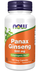 Now Foods Panax Ginseng 100 Caps bottle label