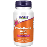 NOW Foods Pantothenic Acid 500 mg bottle with 100 capsules