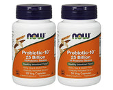 Now Foods Probiotic-10 25 Billion CFU two bottles - hero image