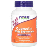 NOW Foods Quercetin with Bromelain 120 Veg Capsules bottle