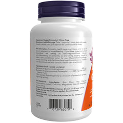 Label detail of Now Foods Quercetin with Bromelain 120 CT