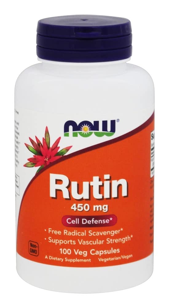 Now Foods Rutin 450 mg bottle label