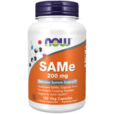 NOW Foods SAMe 200 mg bottle – front label