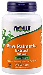 NOW Foods Saw Palmetto Extract bottle - 160 mg, 240 softgels