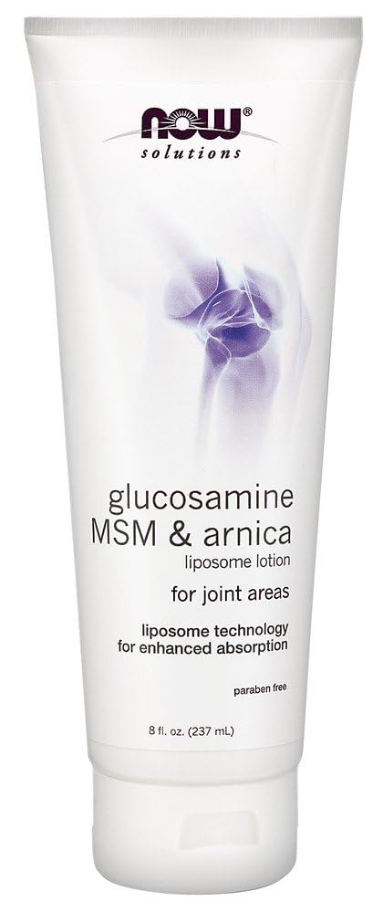 Applying Glucosamine MSM Arnica Liposome Lotion to a joint area