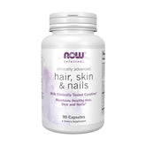 NOW Foods Solutions Hair Skin Nails bottle with label
