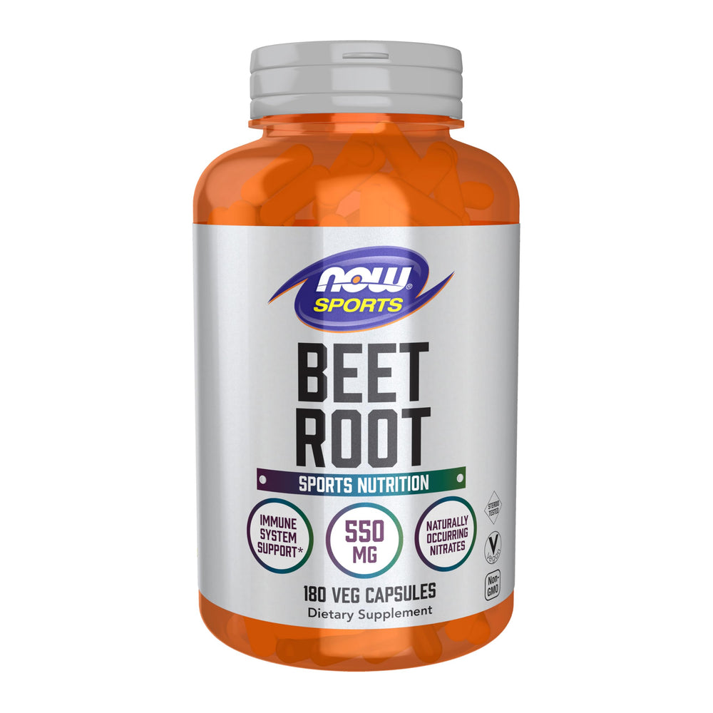 NOW Foods Sports Beet Root Veg Capsules bottle label