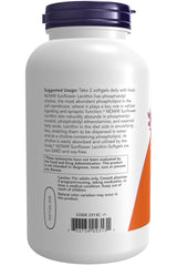 NOW Foods Sunflower Lecithin bottle with label and capsules