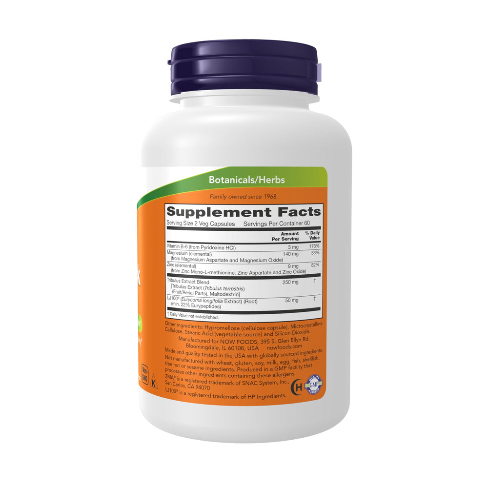 NOW Foods TestoJack 100 label showing tongkat ali blend and ingredients