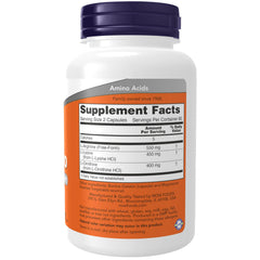 Close-up of Tri-Amino bottle showing capsules