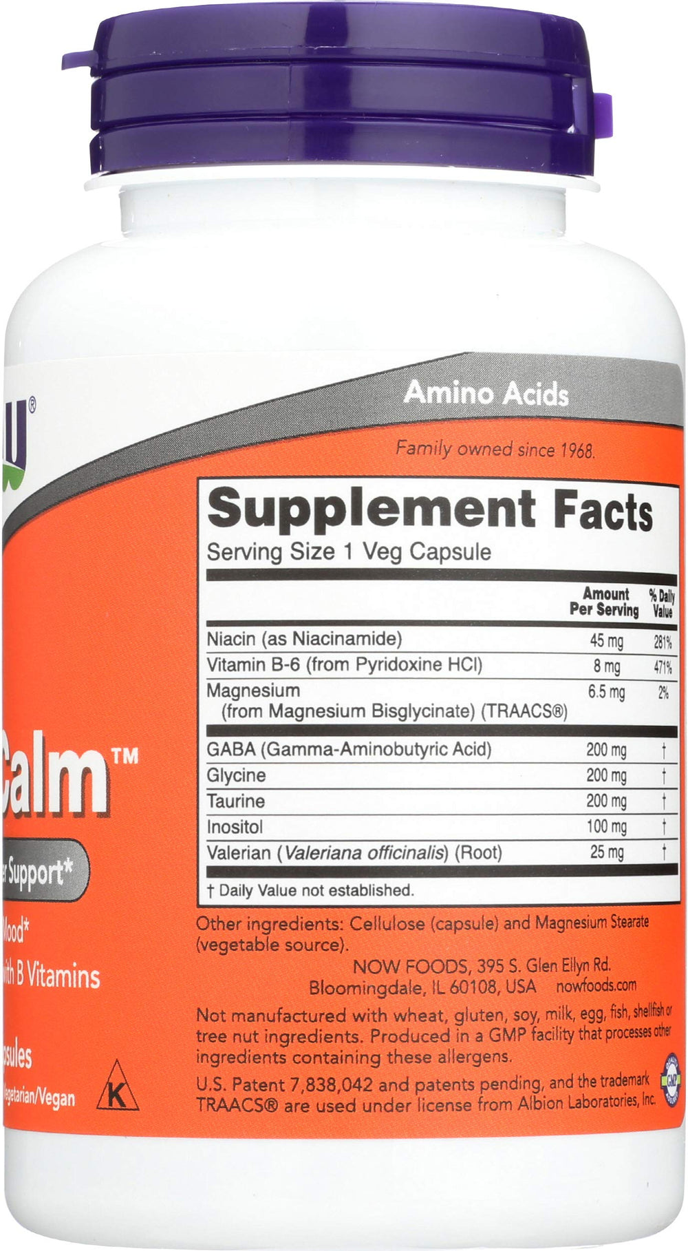 Capsules of Now Foods True Calm Amino Relaxer