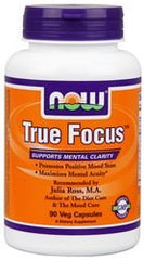 Close-up of ingredients including L-Tyrosine, L-Phenylalanine, Ginkgo Biloba in the True Focus formula