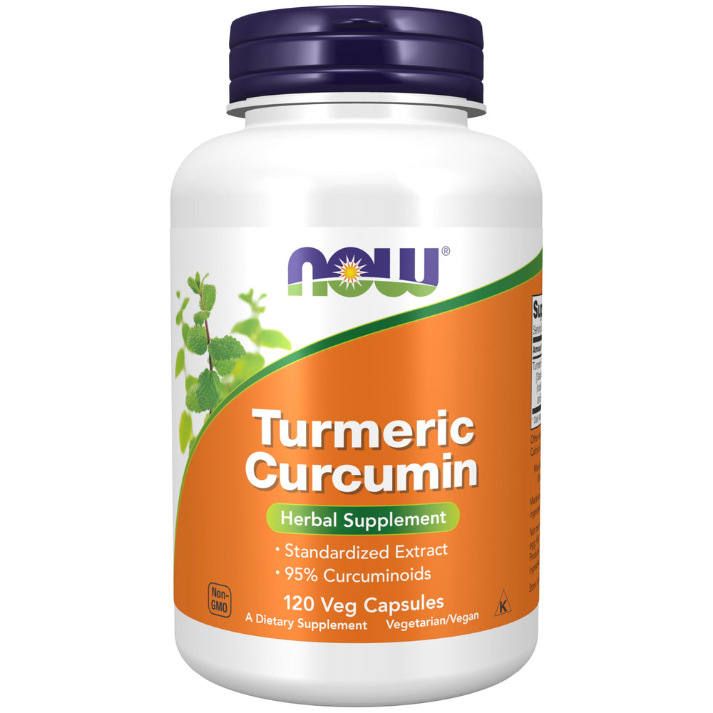 NOW Foods Turmeric Curcumin bottle and label